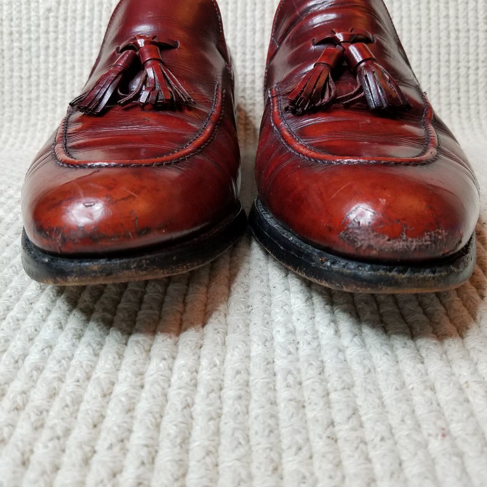 Vtg Fire! Allen Edmonds 10.5 B Ethan Tassel Loafer - Picture 6 of 8